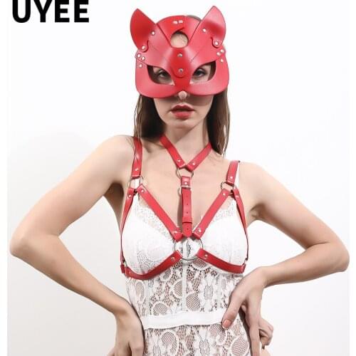 UYEE Women Sexy Lingerie Harness Set Body Bondage Garte Belt Seks Bust Stocking Leather Garter Erotic Waistband Sex Suspenders