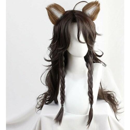 Twisted Wonderland Leona Kingscholar Cosplay Hair Wig Ear Grils Women Lovely Gift H