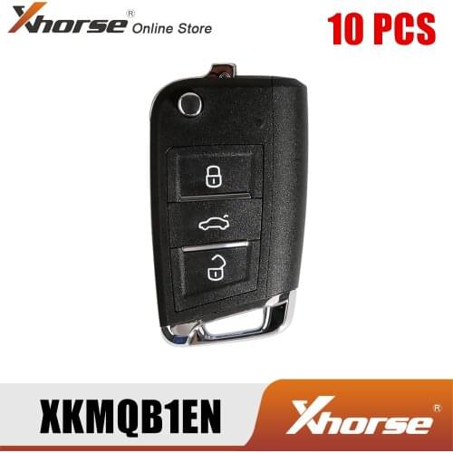 Xhorse XKMQB1EN Wire Remote Key For VW MQB Flip 3 Buttons English Version 10pcs/Lot