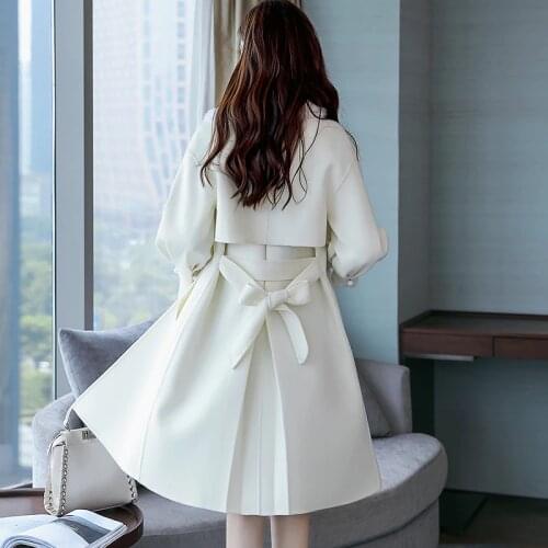 Winter Woman Wool Coat 2020 Long Thick Jacket Double Sided Windbreaker Womens cashmere Coat 2 Style Jacket And Vest