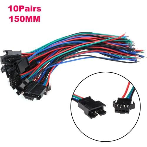 10 sets 100mm 10cm Male Female Connector JST Plug Cable For RC BEC Battery Helicopter DIY FPV Drone Quadcopter