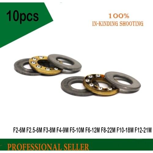 10pcs Axial Ball Thrust Bearing F2-6 F2.5-6 F3-8 F4-9 F4-10 F5-10 F5-12 F6-12 F6-14 F7-13 F8-16 F10-18 F12-21M