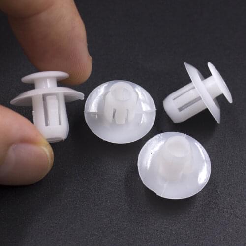 KE LI MI 100 Pieces Car Fastener leaf board For Toyota Trim Panel interior Retaining Clip White