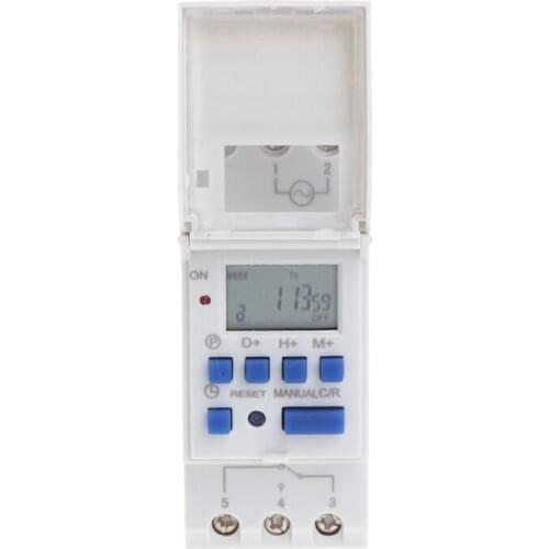 16A Digital LCD 7-Day Programmable Timer AC 220V Time Relay Switch