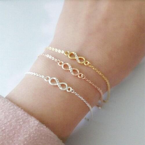 2021 Bijoux Femmes Boho Jewelry Gold Color Stainless Steel Chain Bowknot Bracelet & Bangle For Women Bridesmaid Gift