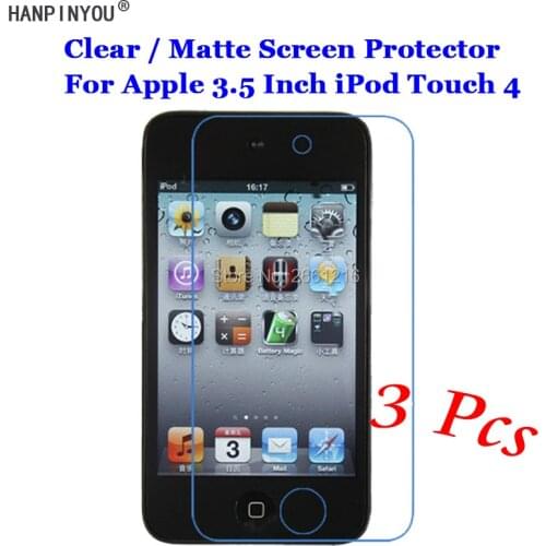 3 Pcs/Lot For Apple iPod Touch 4 4th Gen 3.5" HD Clear / Anti-Glare Matte Front Screen Protector Touch Film Protection Skin