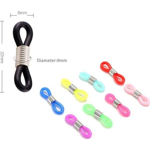 50pcs Ear Hook Eyeglasses Spectacles Chain Glasses Retainer Ends Rope Sunglasses Cord Holder Strap Retainer End Loop Connector
