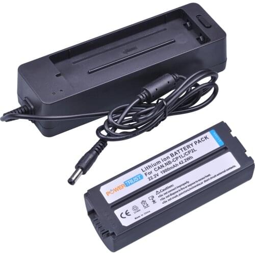 PowerTrust 1Pcs NB-CP2L CP2L NB-CP1L Battery with Charger for Canon SELPHY CP100 CP200 CP220 CP330 CP400 CP510 CP600 CP710