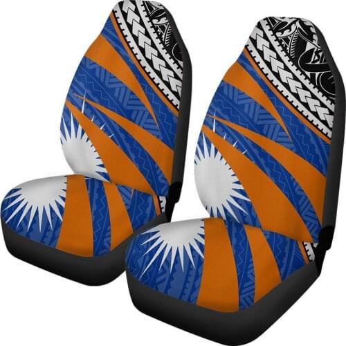 Marshall Islands Universal Car Seat Cover 2 Pcs Front Seat Protector Polynesian Style Car Accessessories fit Most Car Suv Sedan