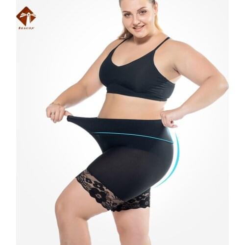 Safety Shorts Panties Women Highly Elastic Under Skirt Shorts Sexy Lace Anti Chafing Boxers for Women Plus Big Size Boyshort