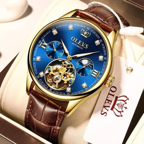 OLEVS Brand watches fully automatic mechanical watches hot-selling fashion trend hollow flywheel mens watches