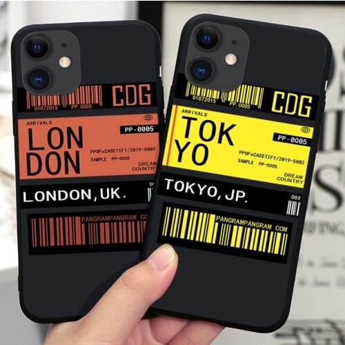 Black Soft Phone Case for Fundas IPhone 12 11 Pro Max XSMax Mini XR XS X SE 2020 8 7 6 5 5S Plus Cute TPU Protection Cover