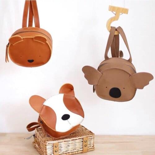 Baby Backpack Children Backpack PU Koala Bear Nordic Style Baby Travel Bag School Bag Three-dimensional Animal Outdoor Mini Bags