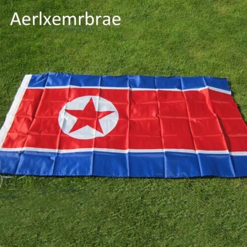 Aerlxemrbrae flag 90*150cm Democratic Peoples Republic of Korea flag polyester flags big banners north korea flag