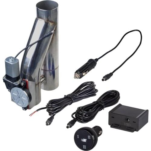 2.0inch,2.5 inch 3 inch doubled valve Pipe Muffler cutout Bypass Exhaust Trim Down Tube Control with cigarette lighter remote