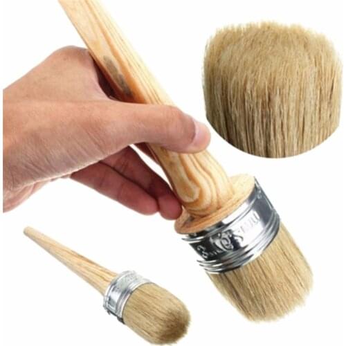 Chalk Paint Wax Brush for Painting or Waxing Furniture Stencils Folkart Home Decor Wood Large Brushes with Natural Bristles