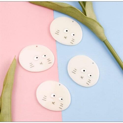 Min order 30pcs/lot cartoon animals pattern print geometry irregular shape acrylic beads diy jewelry earring/keychain accessory