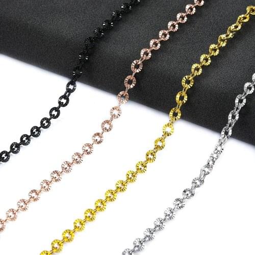 Fashion Stainless Steel Necklace for Men Women Gold/Steel Rolo Link Mens Chain Necklace Wholesale Jewelry Gifts
