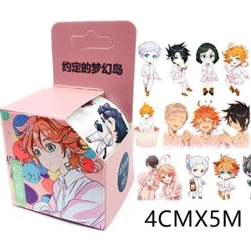 New 4cm*5m Anime The Promised Neverland Washi Tape DIY Scrapbooking Sticker Label Adhesive Tape