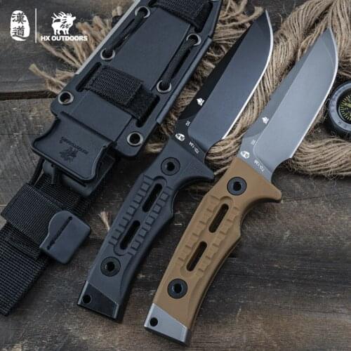 HX OUTDOORS Straight Blade Knife Knifes D2 stainless steel Survival Hunting Camping Outdoor tool Rock X 2019 new ROCK