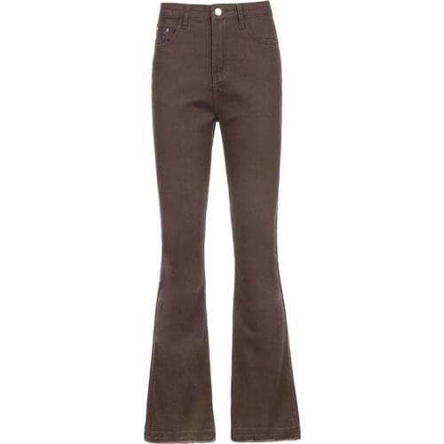 Pure Color High Waist Stretch Jeans Womens Thin High Waisted Micro Pants Womens Trousers Spring and Autumn Pants Ins Tide