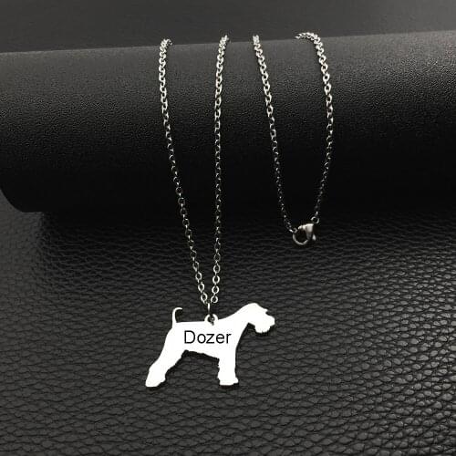 UK schnauzer Pet Necklace Pet Dog Stainless steel Necklace Accept Drop Shipping YP0101