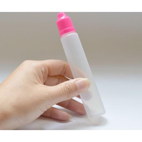 11pcs 30ml PE Plastic Dropper Pen Shape Bottle with Childproof Caps and Long Thin Tips Empty E Liquid Bottles
