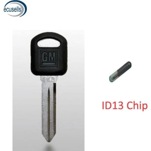 Transponder PK3 Key Ignition ID13 Uncut Blade with id13 chip for-GM Chevy-Buick Mini Van(-GM Logo