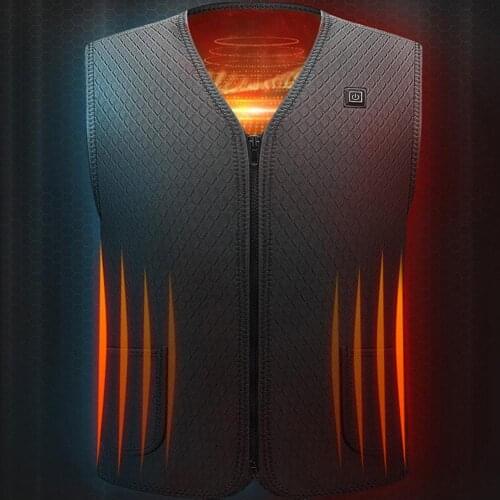 Outdoor Sports USB Heating Vest Jacket Winter Flexible Electric Thermal Clothing Waistcoat Fishing Hiking Sportswear Accessories