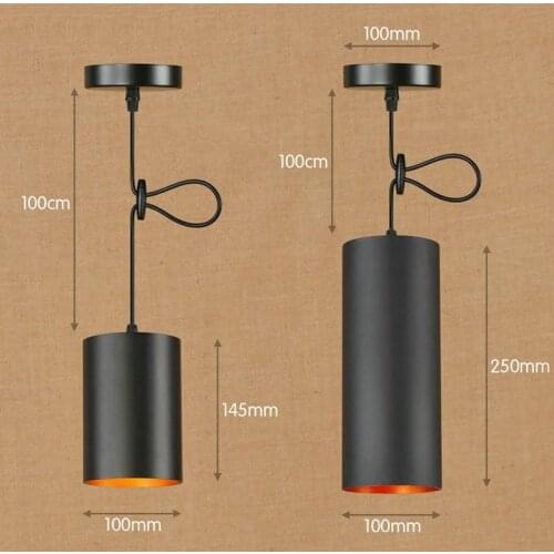 Vintage LED Black Pendant Lights Industrial Art Loft Dining Room Lighting Hanging Lamp Decor Living Room Kitchen Light Fixtures