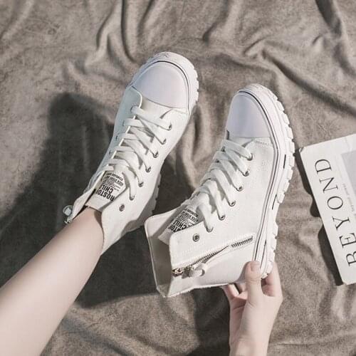 High-top Canvas Shoes For Women High Quality Fashion Female Sneakers Platform Casual Vulcanized shoes Zapatos Mujer 2020 Spring