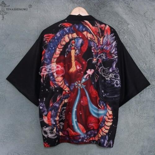 Kimonos Woman Men Japanese kimono Cardigan Cosplay Shirt Blouse Japanese kimono Yukata Female Summer Beach Asian Clothes
