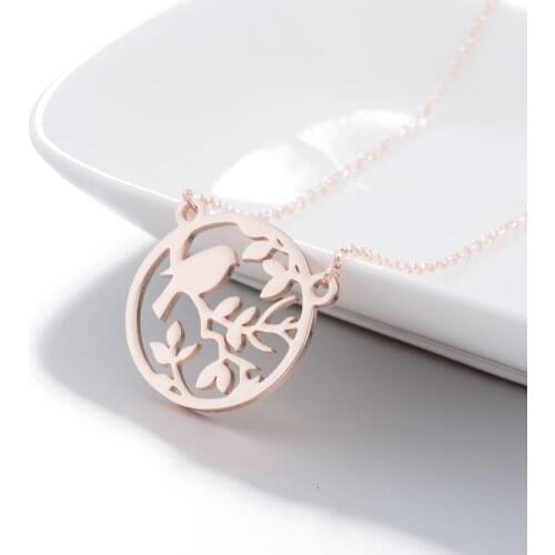 Daisies Sparrow Pendant Necklaces Bird Branch Accessories Necklace Animal Jewelry For Women Supplies Bijoux Collier Femme