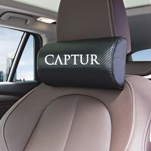 1pcs/set Car neck pillows both side pu leather single headrest case for Renault CAPTUR 2009 2015-2020 Car Styling