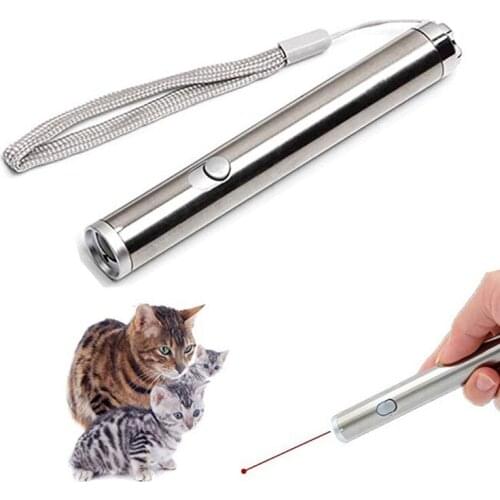 1pc Laser Toys Funny Cat Stick 2 In1 Red Laser Pointer Pen With White LED Light for Children Play Pet Toy for Cat Dog