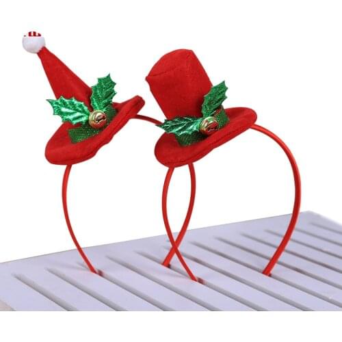 1pcs Cute Chritmas Hat Headband Xmas Headwear Party Hairband for Christmas Decoration Kids Gifts New Year Supplies