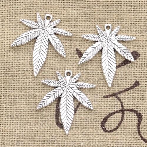 10pcs Charms Maple Leaf Leaves 25x22mm Antique Silver Color Plated Pendants Making DIY Handmade Tibetan Finding Jewelry