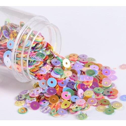 4mm Round Glitter Golden Sequins Crafts Nail Sequin Diy Manual Materials Sewing Loose Sequins Wedding Throw Confetti Paillettes