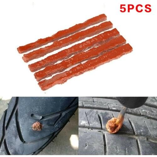 5PCs Car Tubeless Puncture Tire Repair Strip Auto Motorcycle Tubeless Tire Tyre Puncture Plug Seal Repair Tool Kit 10cmx6mm