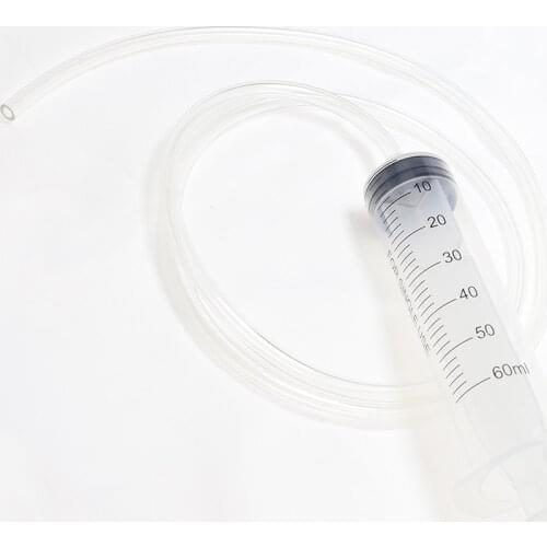 50ml/60ml/100ml Reusable Plastic Syringe Bubble Syringe Oil Syringe for Extracting Oil Agricultural Fluid Brake Fluid with Hose