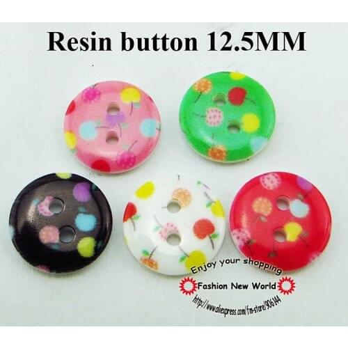 50PCS 12.5MM 5colors Dyed RESIN buttons coat boots sewing clothes accessories R-236-1