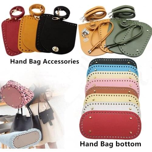 Hand-Made Backpack Bag Accessories With Bag Bottom Cover Straps Zine-Alloy Set Parts Needle Hook Fujibara Woven Bucket Bag Strap