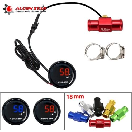 Alconstar- 18mm Motorcycle KOSO Water Temperature Meter Sensor Water Temp Adapter For Yamaha XMAX250 300 NMAX CB500X Scooter