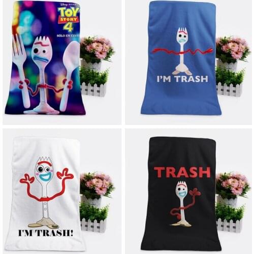 Disney Toy Story Forky Anime Figures Cartoon Product Cosplay Accessories Customized Bath Towel Washcloth Gift
