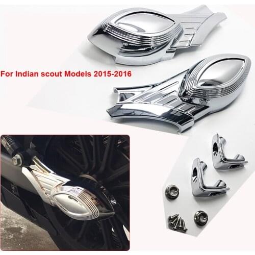 For Indian Scout Models 2015 2016 Motorcycle Chrome Rear Swingarm Cover Axle Bolt Cover Accessories Decorate Sticker