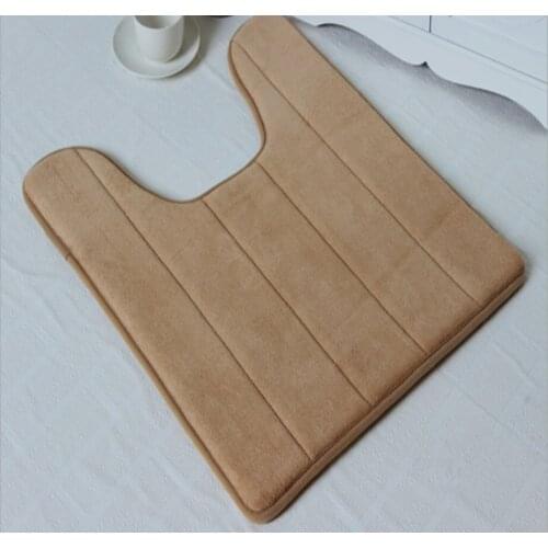 Household Slow Rebound U-Shaped Water Absorbing Mats Bathroom Toilet Mats Kitchen Mats Toilet Floor Mats
