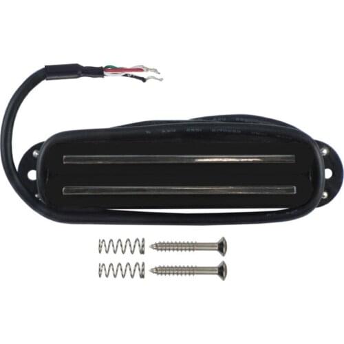 FLEOR Dual Hot Rail Guitar Pickup Humbucker Pickup Ceramic Magnet Low Noise for Electric Guitar Parts Black