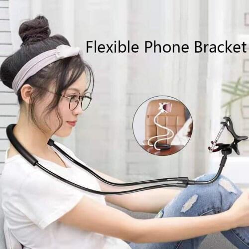 Flexible Mobile Phone Holder Hanging Neck Lazy Necklace Bracket Bed Desktop 360 Degree Phones Holder Stand For iPhone Xiaomi