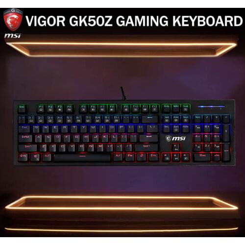 Mechanical Keyboard Wired Gaming Keyboard RGB MSI VIGOR GK50 Gaming keyboard 104 Brown Switch For Game Laptop PC