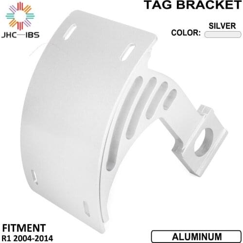 Motorcycle CNC Aluminum Curved Mount License Plate Registration Bracket For YAMAHA YZFR1 YZF R1 YZF-R1 2004 2005 Street Bike